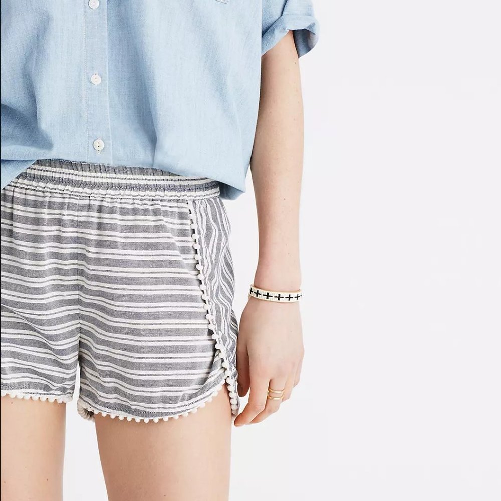 Madewell striped beach shorts